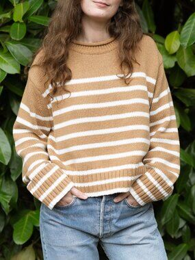 J.CREW Cotton Striped Sweater